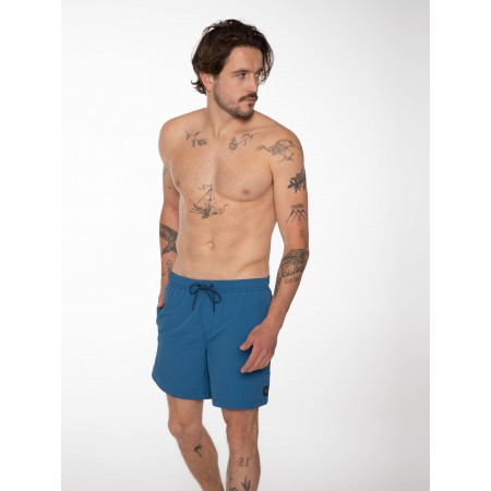 Moréa 346L - Maillot Short de bain homme court bleu, rouge, vert et gris